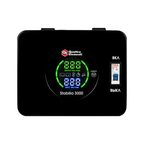 Стабилизатор напряжения QUATTRO ELEMENTI Stabilia 3000 (3000 ВА, 140-270 В) (917-674)
