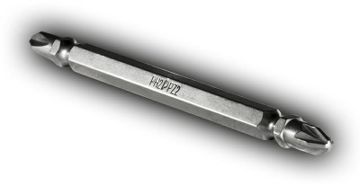 Бита отверточная ПРАКТИКА "Профи" двусторонняя PH-2 / PZ-2 х110мм (1шт), блистер*