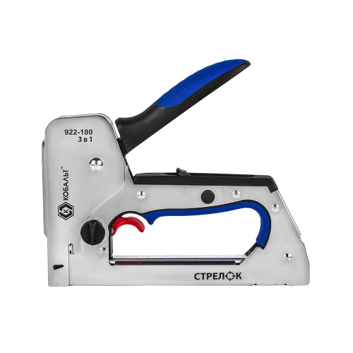 Степлер механический КОБАЛЬТ СТРЕЛОК, стальной корпус, скобы 6-14 мм, тип 53, шпильки 12-14 мм.