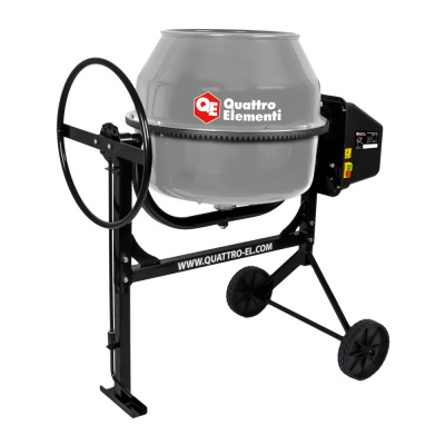 Бетоносмеситель QUATTRO ELEMENTI Terra 120 (550 Вт, 120л, 27об/м, замес 40л, чугунный венец)