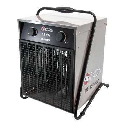 Нагреватель воздуха электрический QUATTRO ELEMENTI QE-15000 E (7.5 / 15кВт, 380В-3ф, 1400 м3/час)