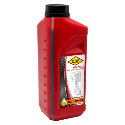 Масло 4-х тактное 10W-40 DDE ,  API SJ/CF ( 1л ) минеральное