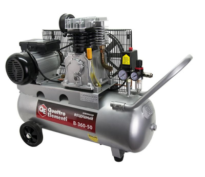 Компрессор поршневой масляный QUATTRO ELEMENTI B 400-50 (390 л/мин, 50л, 3 л.с, 8 бар, 67кг, ремен.