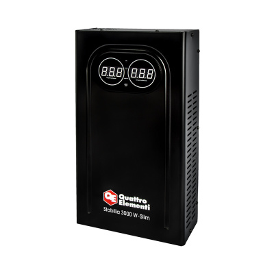 Стабилизатор напряжения QUATTRO ELEMENTI Stabilia 3000 W-Slim (3000 ВА, 140-270 В, настенный 917-803