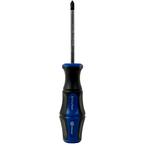 Отвёртка КОБАЛЬТ Ultra Grip PZ-1 х 75 мм CR-V, двухкомпонентная рукоятка (1 шт.) подвес