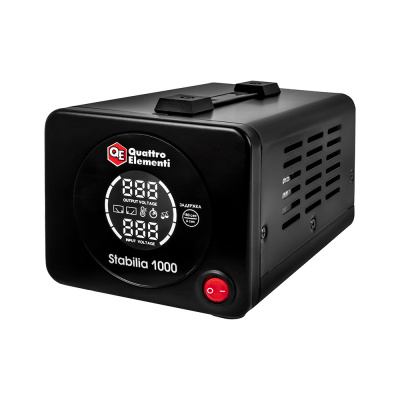 Стабилизатор напряжения QUATTRO ELEMENTI Stabilia 1000 (1000 ВА, 140-270 В) (917-643)