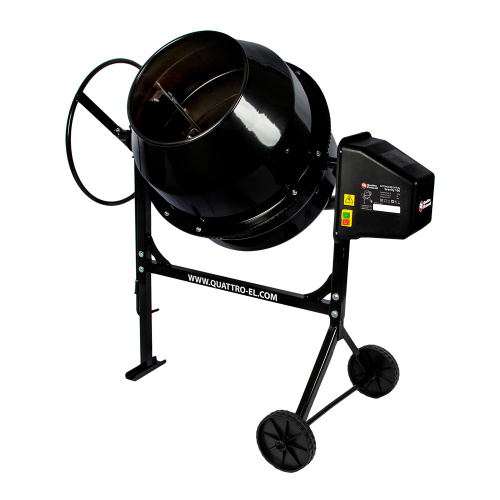 Бетоносмеситель QUATTRO ELEMENTI Gravity 180 (700 Вт, 180л, 27об/м, замес 90л, полиамидный венец)