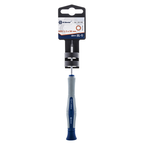Отвертка для точных работ КОБАЛЬТ Ultra Grip HEX 1.2 х 50 ммCR-V, двухкомпонентная рукоятка (1 шт.) 
