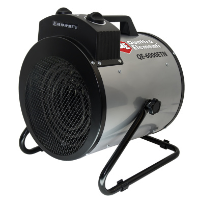 Нагреватель воздуха электрический QUATTRO ELEMENTI QE-6000 ETN (3 / 6кВт, 380В-3ф, 880 м3/час) — цил