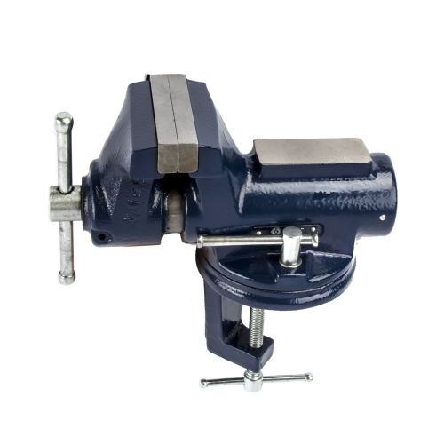 Тиски слесарные поворотные КОБАЛЬТ настольные, ширина губок 100 мм, захват 63.5 мм, 6.7 кг,наковальн