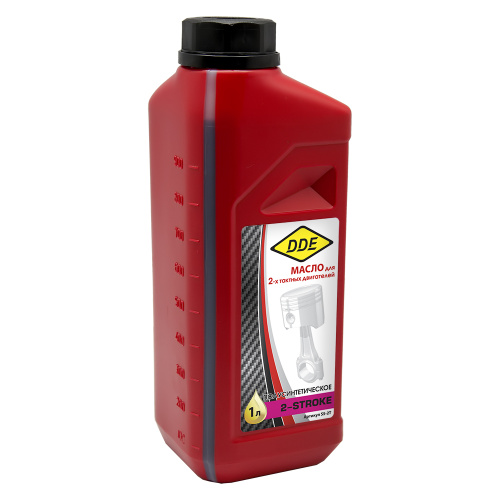 Масло 2-х тактное полусинтетическое DDE  ( 1:50,  1л ) красное