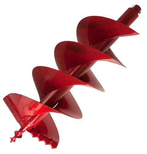 Шнек двухзаходный для грунта DDE мотобура (ф = 200 мм, L = 800 мм, посадка на вал 20 мм)