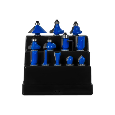 Набор фрез ПРАКТИКА по дереву 12 шт (хвостовик 8 мм) (918-671)