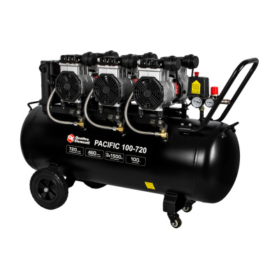 Компрессор поршневой безмасляный QUATTRO ELEMENTI PACIFIC 100-720 (720 л/мин, 100 л, 5.5 л.с, 8 бар)