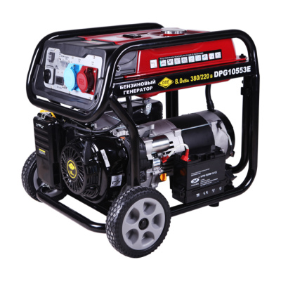 Генератор бензиновый DDE DPG10553E (Эл. Стартёр, 3ф 380 В ном/макс. 7,5/8,5кВА, 1ф 220 В 7,5 кВА, ба
