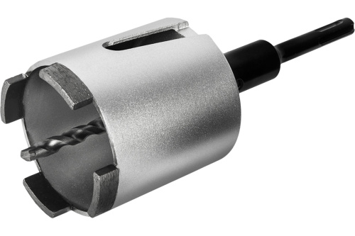 Коронка алмазная ПРАКТИКА "Профи" по бетону 72мм SDS-plus безударная, 4 сегмента высотой 10мм, шт