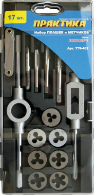 Набор метчиков и плашек ПРАКТИКА 17 шт Набор метчиков и плашек ПРАКТИКА 17 шт