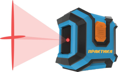 Нивелир лазерный линейный ПРАКТИКА НЛ-2Л, горизонтальная и вертикальная линии, видимость до 10 м