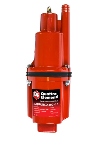 Вибрационный насос QUATTRO ELEMENTI Acquatico 300-10 (300 Вт, 1200 л/ч, для чистой, 70м, кабель10 м,