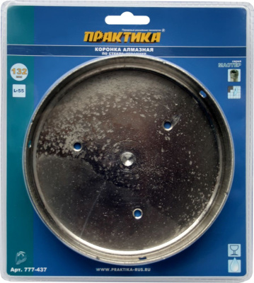 Коронка алмазная ПРАКТИКА "Мастер" по стеклу и керамике 132 мм (1шт) блистер Коронка алмазная ПРАКТИКА "Мастер" по стеклу и керамике 132 мм (1шт) блистер