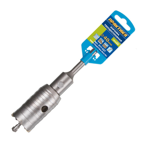 Коронка твердосплавная ПРАКТИКА SDS- Plus ударная 40 мм (1шт.) клипса