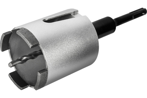 Коронка алмазная ПРАКТИКА "Профи" по бетону 68мм SDS-plus безударная, 4 сегмента высотой 10мм, шт