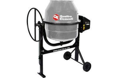 Бетоносмеситель QUATTRO ELEMENTI Terra 200 (1000 Вт, 200л, 23об/м, замес 119л, чугунный венец)