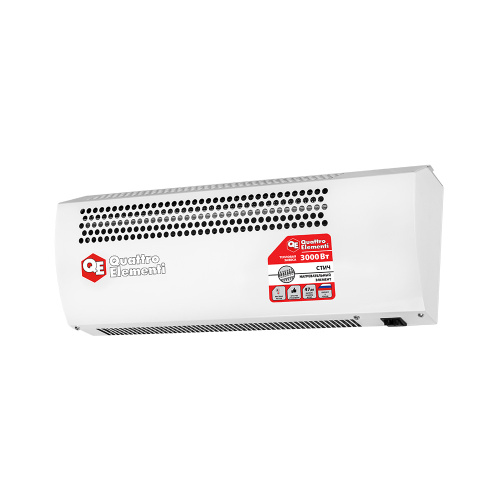 Тепловая завеса электрическая QUATTRO ELEMENTI QE-3000TVZ (1,5/3,0 кВт, 300 м.куб/ч, 220 В, 50 Гц)
