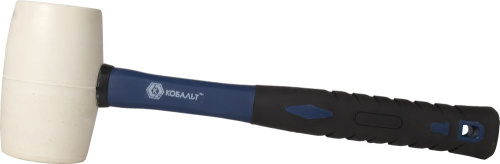 Киянка КОБАЛЬТ 680 г (70мм), белая резина, фибергласовая рукоятка