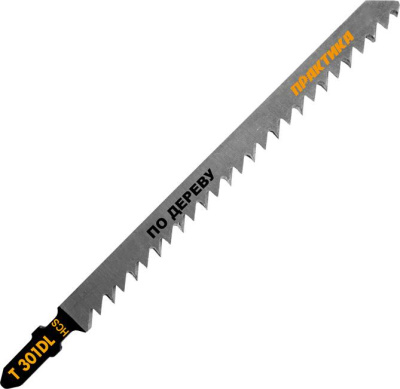 Пилки для лобзика по дереву, ДСП ПРАКТИКА тип T301DL 132 х 110 мм, быстрый рез, HCS (2шт.) Пилки для лобзика по дереву, ДСП ПРАКТИКА тип T301DL 132 х 110 мм, быстрый рез, HCS (2шт.)