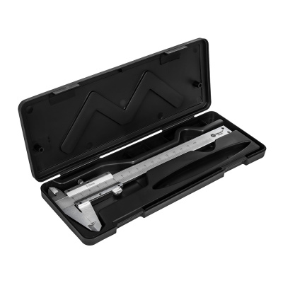 Штангенциркуль КОБАЛЬТ нониусный, ШЦ-1, открытого типа, 150 мм, точность 0,02 мм, глубиномер, углер.