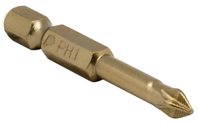 Бита отверточная ПРАКТИКА "Эксперт" PH-1 х 50мм Tin (1шт), блистер* Бита отверточная ПРАКТИКА "Эксперт" PH-1 х 50мм Tin (1шт), блистер*