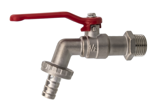 Кран водоразборный QUATTRO ELEMENTI шаровый, 1/2", латунь, покрытие никель