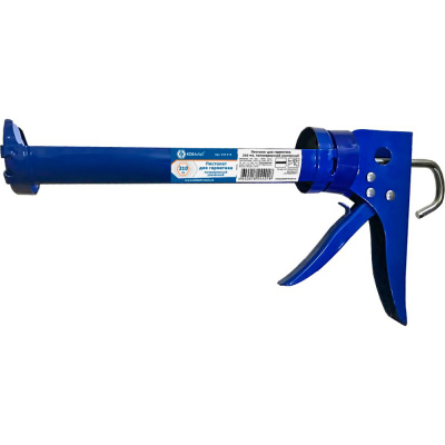 Пистолет для герметика КОБАЛЬТ 310 мл, полукорпусной усиленный ,резак, ремешок для переноски