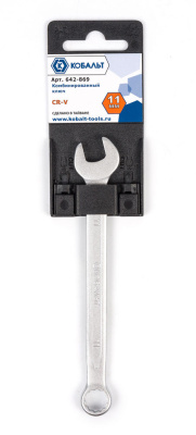Ключ комбинированный КОБАЛЬТ 11 мм Cr-V (1 шт.) подвес 1/25