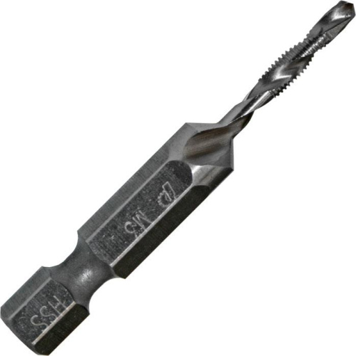 Сверло метчик ПРАКТИКА М3, шаг 0,5, длина 49 мм, хвостовик HEX 1/4', блистер Сверло метчик ПРАКТИКА М3, шаг 0,5, длина 49 мм, хвостовик HEX 1/4', блистер