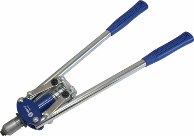 Заклепочник КОБАЛЬТ 430 мм, двуручный, заклепки 2,4-3,2-4,0-4,8-6,4 мм, блистер