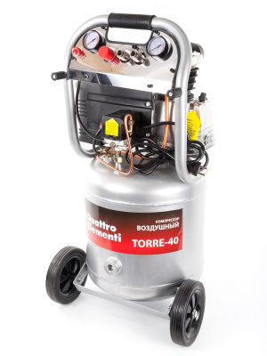Компрессор поршневой масляный QUATTRO ELEMENTI TORRE-40 (280 л/мин, 40л, 2,5 л.с, 8 бар, 34кг, верт.