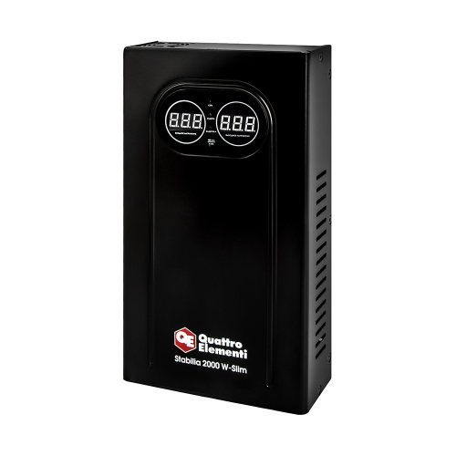 Стабилизатор напряжения QUATTRO ELEMENTI Stabilia 2000 W-Slim (2000 ВА, 140-270 В, настенный 917-797