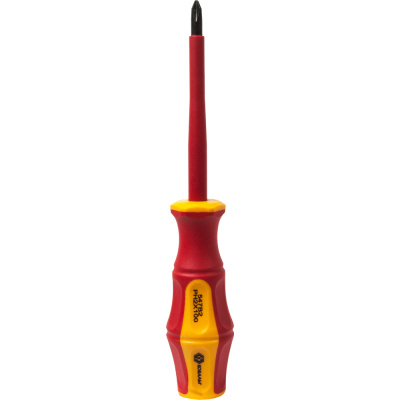 Отвертка диэлектрическая КОБАЛЬТ Ultra Grip PH-2 х 100 мм CR-V, двухкомпонентная рукоятка (1 шт.) по