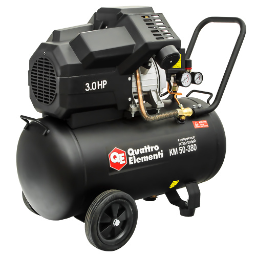 Компрессор поршневой масляный QUATTRO ELEMENTI KM 50-380 ( 380л/мин, 50л, 3 л.с, 8 бар, 41 кг)*
