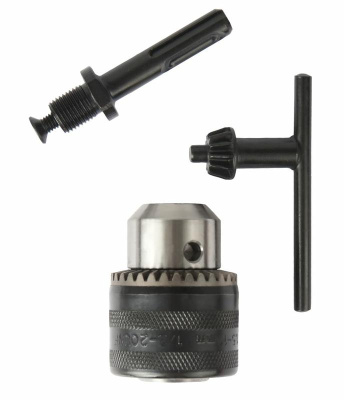 Патрон ключевой с адаптером SDS+ ПРАКТИКА 13 мм, 1/2"-20UNF (1шт.) блистер 1/4