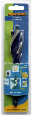 Сверло по дереву Х-тип ПРАКТИКА 25 х 165 мм (1шт.) блистер Сверло по дереву Х-тип ПРАКТИКА 25 х 165 мм (1шт.) блистер