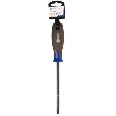 Отвертка POLYWOOD КОБАЛЬТ PZ-3 х 150 мм CR-V, древесно-полимерная рукоятка (1 шт.) подвес