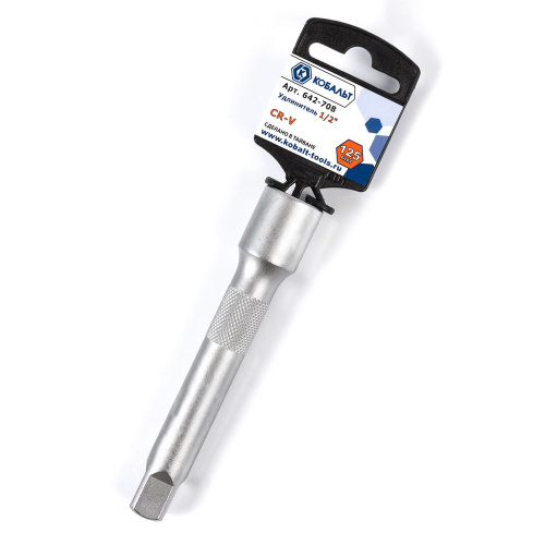 Удлинитель КОБАЛЬТ 1/2", 125 мм, Cr-V (1 шт.) подвес