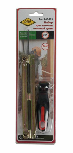 Державка DDE 4,0 мм (ручка, + напильник 4,0 мм, + планка)