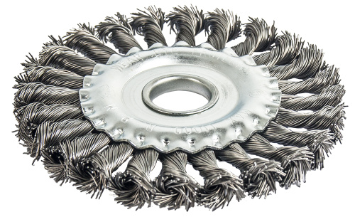 Кордщетка для МШУ радиальная витая ПРАКТИКА 125 х 22,2 мм (1шт.) блистер**