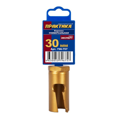 Коронка универсальная ПРАКТИКА ф 30мм, твердосплавная Коронка универсальная ПРАКТИКА ф 30мм, твердосплавная