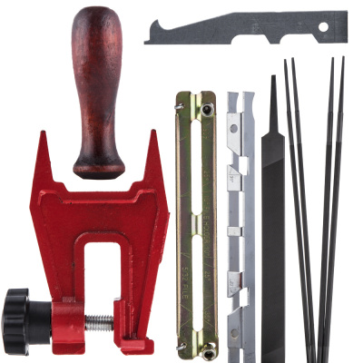 Заточной набор DDE 10 в 1 (нап 4,0х2шт,4,8х2шт, пл.нап, шаблон, планка,ручка,скребок,струбцина)