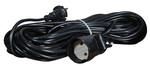 Удлинитель силовой У-20 20 метров, провод ПВС 2х1,0 мм2, 1 литая розетка